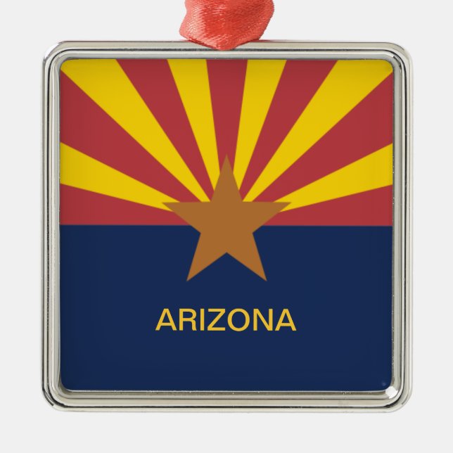 Arizona Flagga Julgransprydnad Metall (Framsidan)