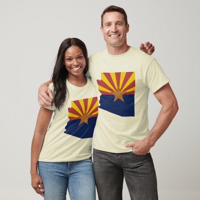 Arizona Flagga Karta Tee (Unisex)