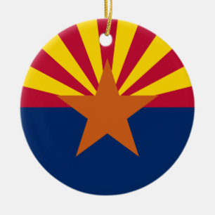 Arizona Flagga Keramisk Juldekoration