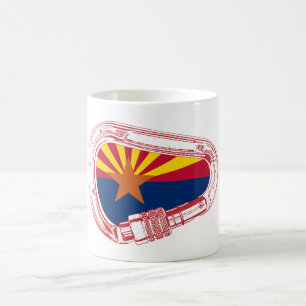 Arizona Flagga klätting Carabiner Kaffemugg
