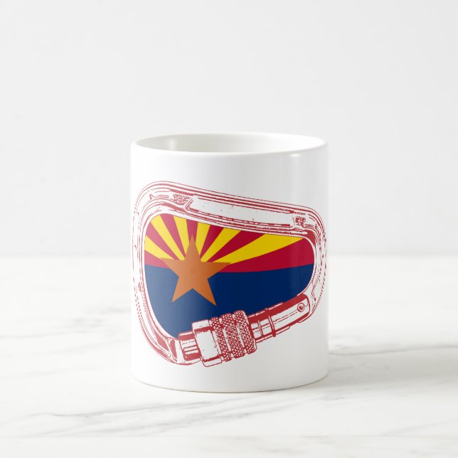Arizona Flagga klätting Carabiner Kaffemugg (Center)
