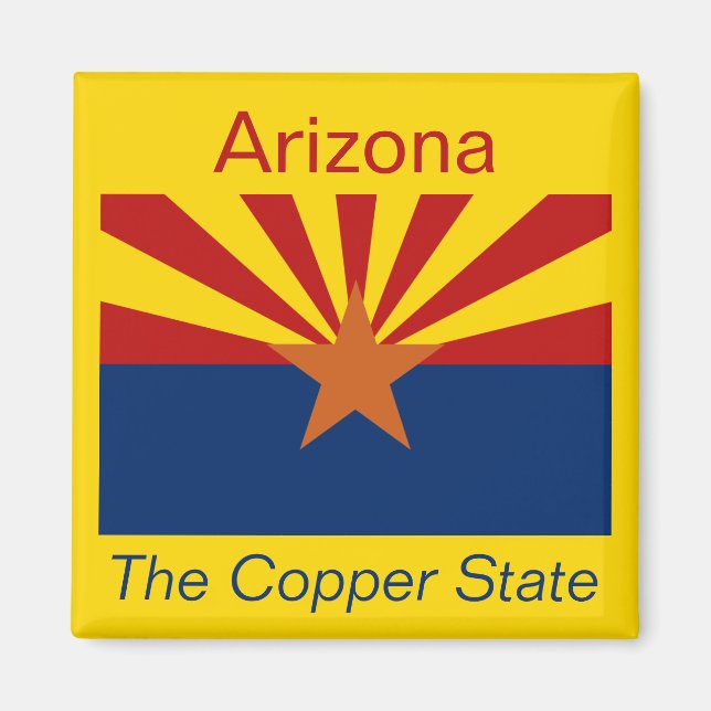 Arizona Flagga Magnet (Framsidan)