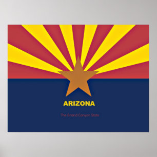 Arizona flagga med slogan poster