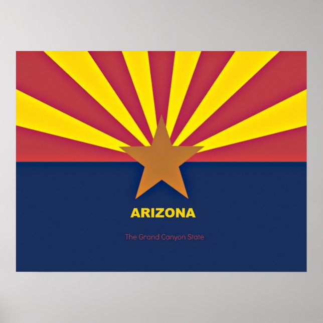 Arizona flagga med slogan poster (Framsidan)
