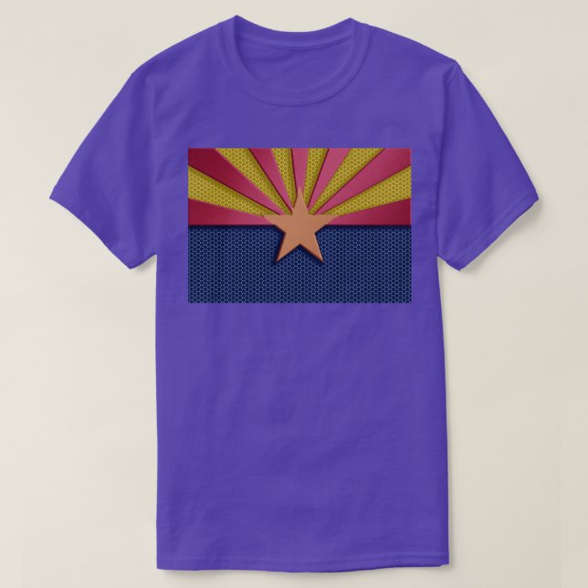 Arizona Flagga Metall Titta T Shirt (Design framsida)