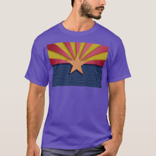 Arizona Flagga Metall Titta T Shirt