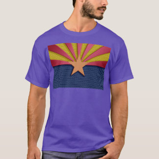 Arizona Flagga Metall Titta T Shirt