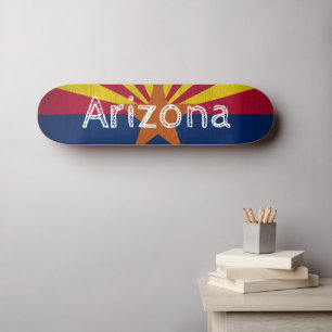 Arizona Flagga Mini Skateboard Bräda 18,5 Cm