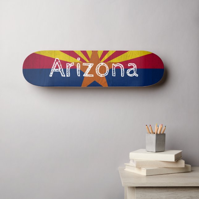 Arizona Flagga Mini Skateboard Bräda 18,5 Cm (Väggkonst (Horz))