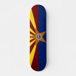 Arizona flagga mini skateboard bräda 18,5 cm