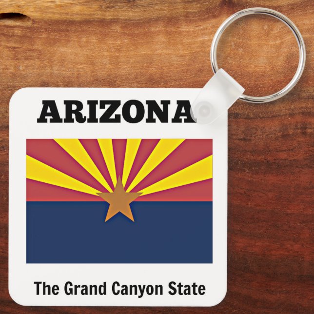 Arizona, flagga och motto nyckelring (Baksida)