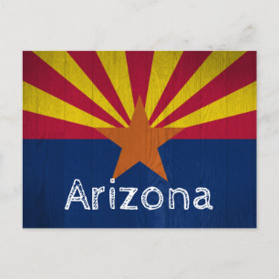 Arizona Flagga På väg söderut Flyttar Meddelande Vykort