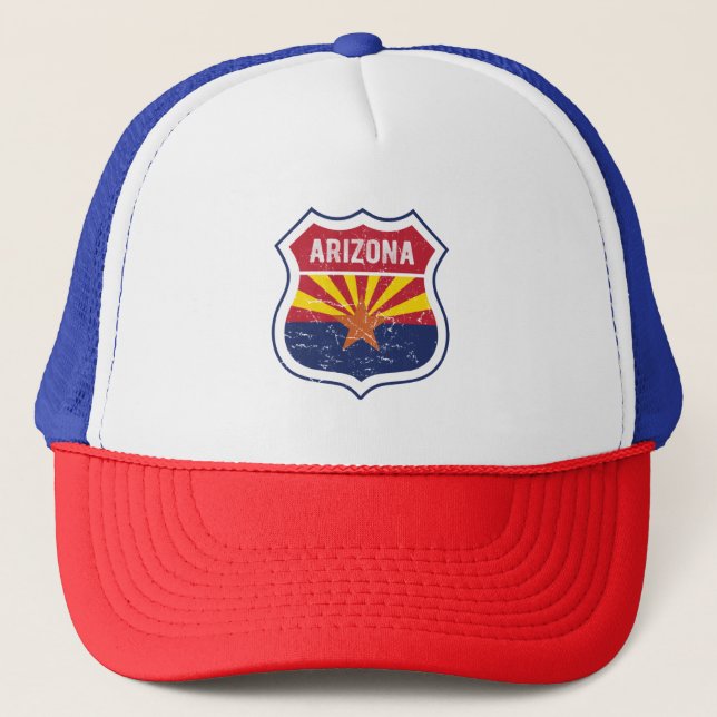 Arizona Flagga Route 66 Poster Akrylutskrift Tript Keps (Framsida)
