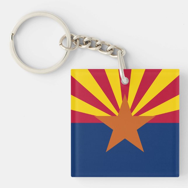 Arizona Flagga: Setting Star Sol, kopparstaten (Framsidan)
