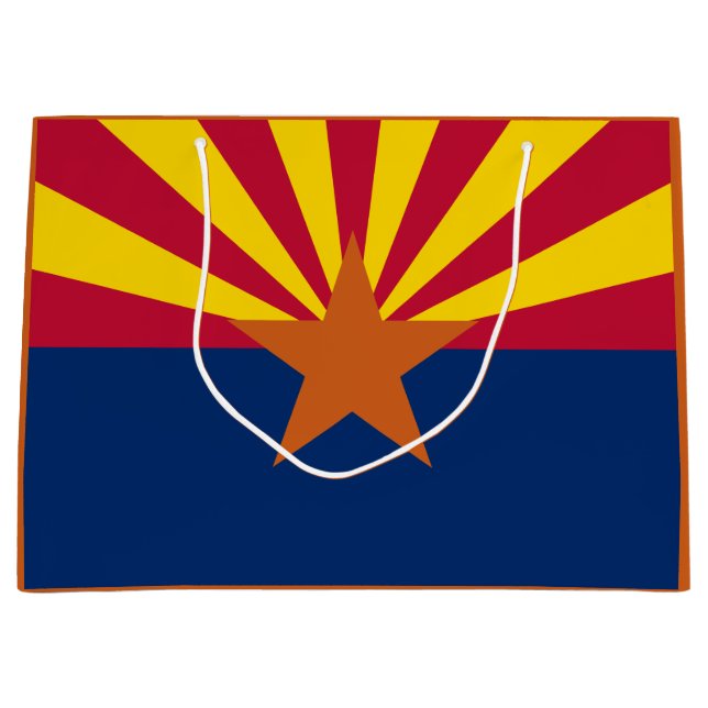 Arizona Flagga: Setting Star Sol, kopparstaten (Framsidan)