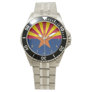 Arizona Flagga: Setting Star Sol, kopparstaten Armbandsur