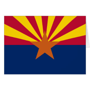 Arizona Flagga: Setting Star Sol, kopparstaten Hälsningskort