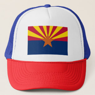 Arizona Flagga: Setting Star Sol, kopparstaten Keps