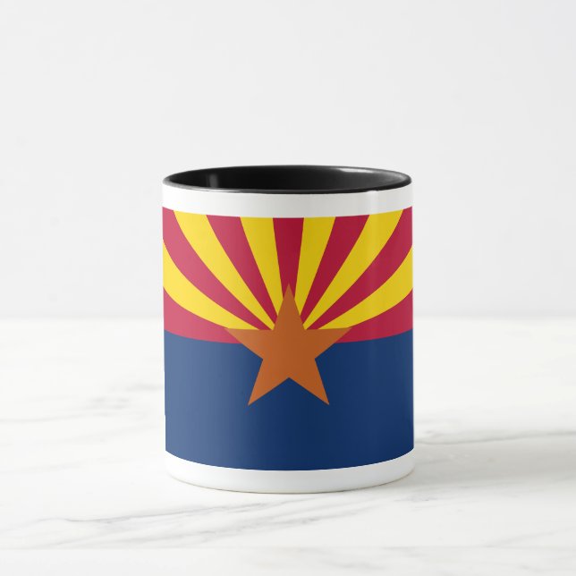 Arizona Flagga: Setting Star Sol, kopparstaten Mugg (Center)