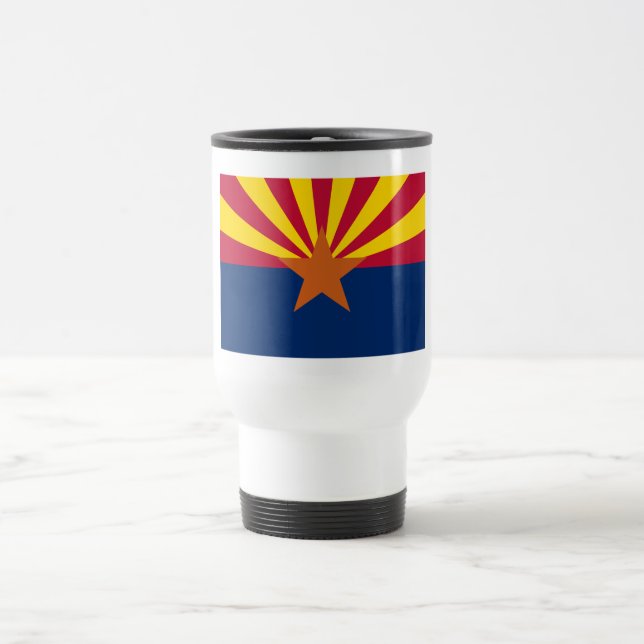 Arizona Flagga: Setting Star Sol, kopparstaten Resemugg (Center)