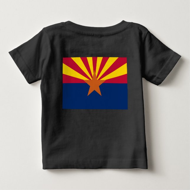 Arizona Flagga: Setting Star Sol, kopparstaten T Shirt (Baksida)