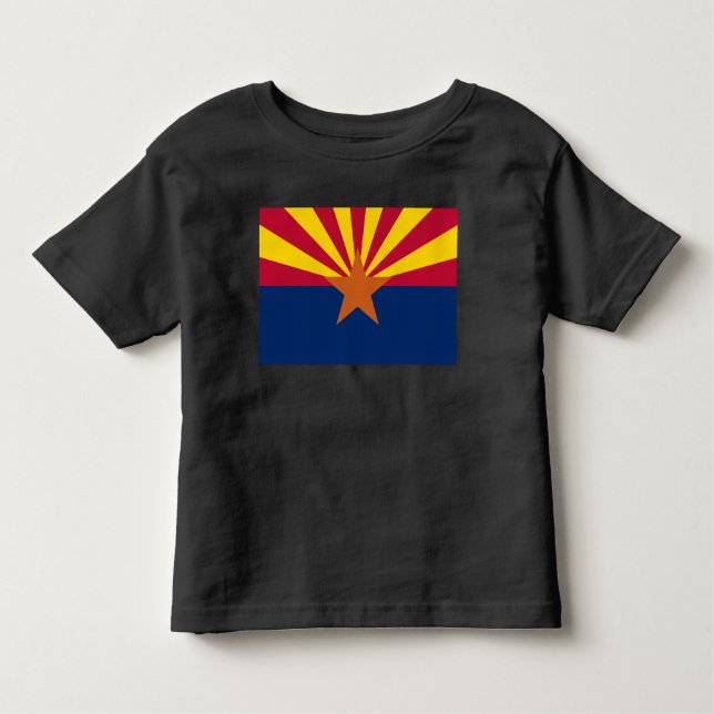 Arizona Flagga: Setting Star Sol, kopparstaten T Shirt (Framsida)