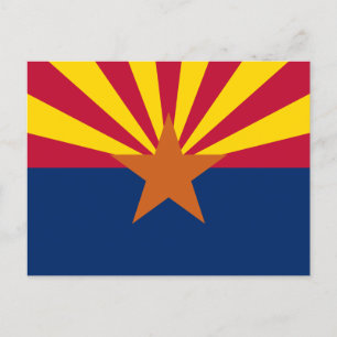 Arizona Flagga: Setting Star Sol, kopparstaten Vykort