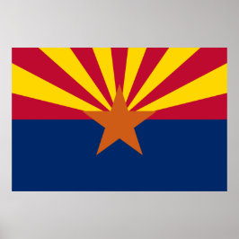 Arizona Flagga Skriv ut Poster