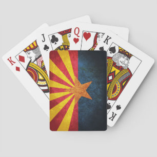Arizona flagga som leker kort spel kort