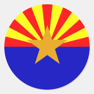 Arizona Flagga Sticker Runt Klistermärke