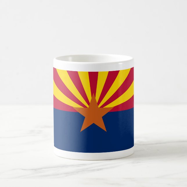 Arizona Flagga: Stjärnans och solens nedgång, Kopp (Center)