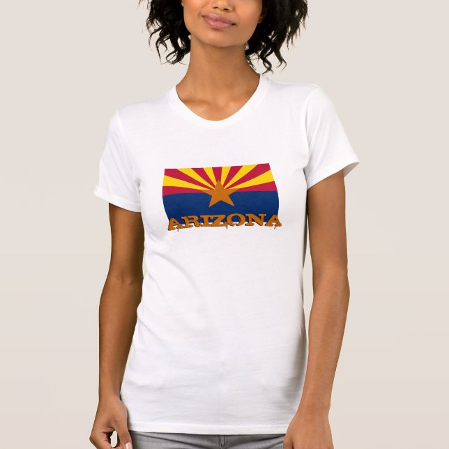 Arizona Flagga Tee, Patriots USA, Kärlek Arizona T Shirt (Framsida)