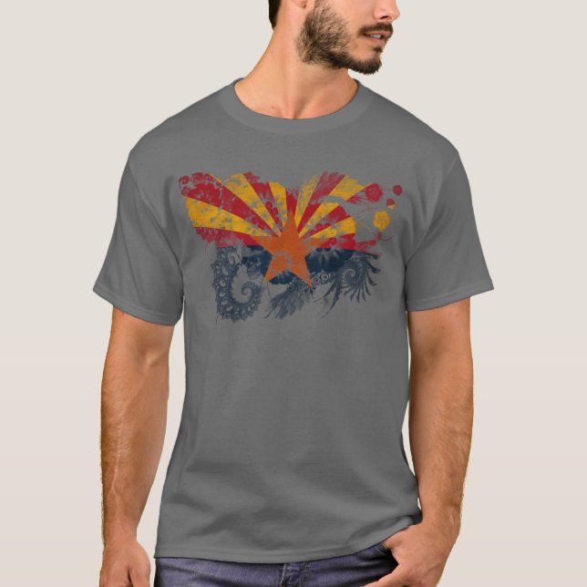 Arizona flagga tee shirt (Framsida)