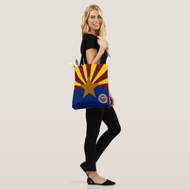 Arizona flagga tygkasse (På modell)