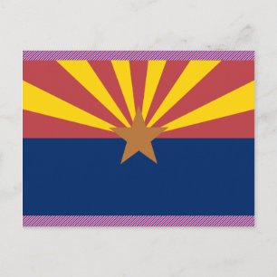 Arizona Flagga Vykort