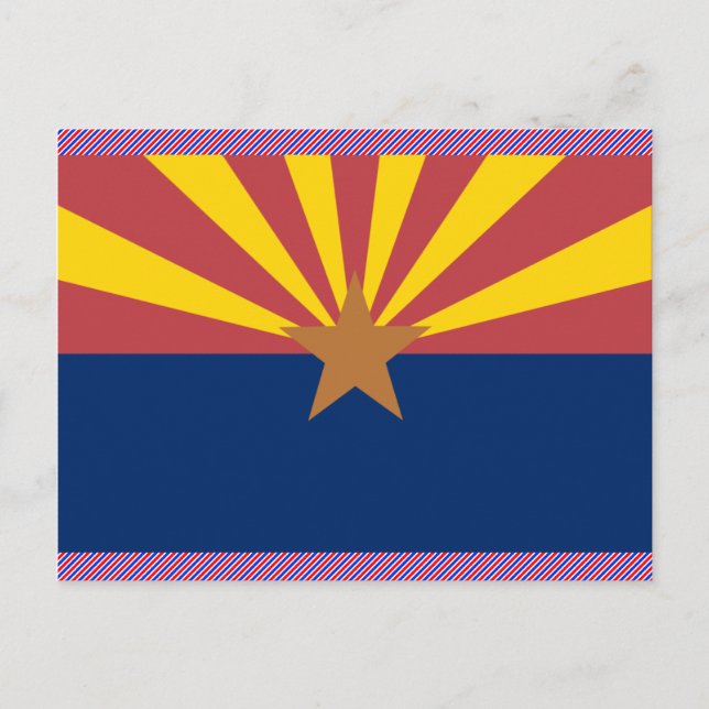 Arizona Flagga Vykort (Framsida)