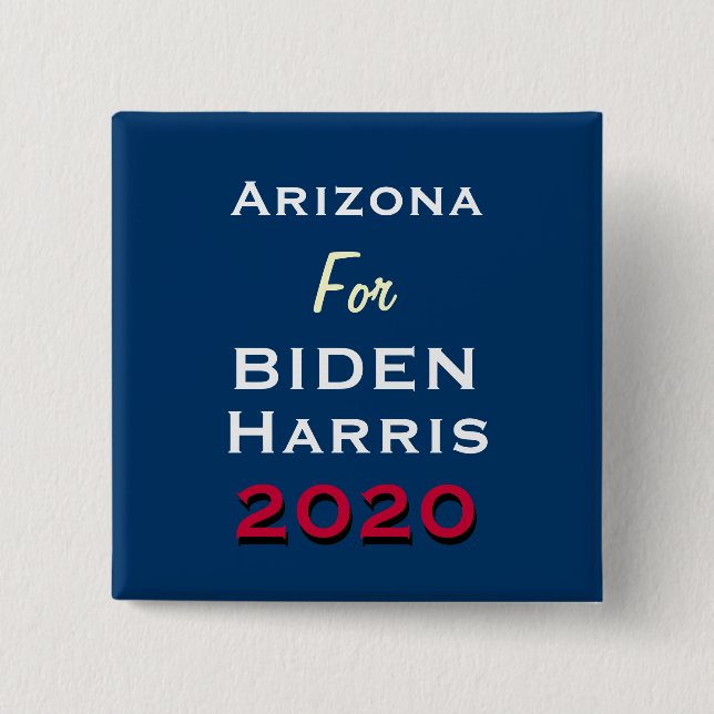 ARIZONA FOR BIDEN HARRIS 2020 Button Knapp (Framsida)