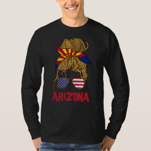Arizona for Girls Arizona Proud Statlig flagga for T Shirt