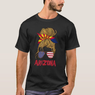 Arizona for Girls Arizona Proud Statlig flagga for T Shirt