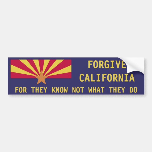Arizona: Förlåta Kalifornien Bildekal (Framsidan)