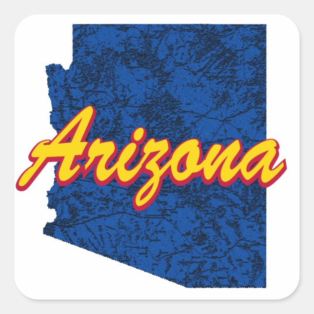 Arizona Fyrkantigt Klistermärke (Framsida)
