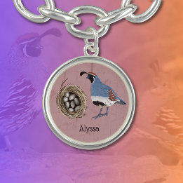 Arizona Gambel’s Vaktel & Bo | Personligt Namn Armband