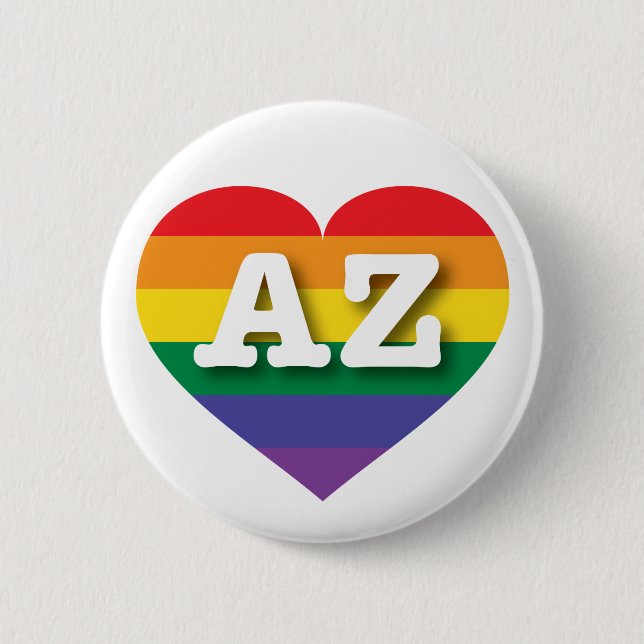 Arizona Gay pride Rainbow Heart Knapp (Framsida)