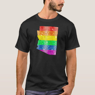 Arizona Gay State Pride Rainbow Flagga Karta Gay L T Shirt