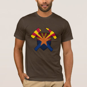 Arizona geologi- bergshammare och sköld tee