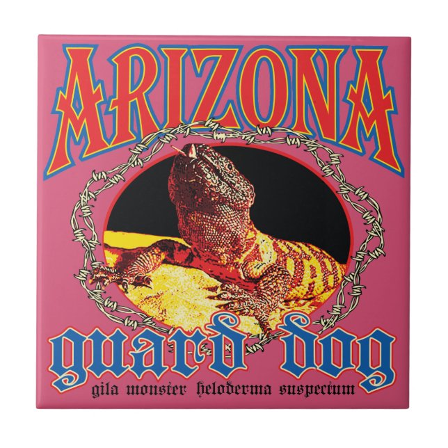Arizona Gila Monster Kakelplatta (Framsidan)