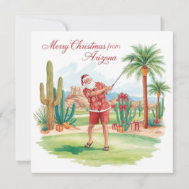 Arizona Golf Jul i Arizona Tomte Julkort