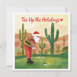 Arizona Golf jul Santa Golfare Golfar Julkort