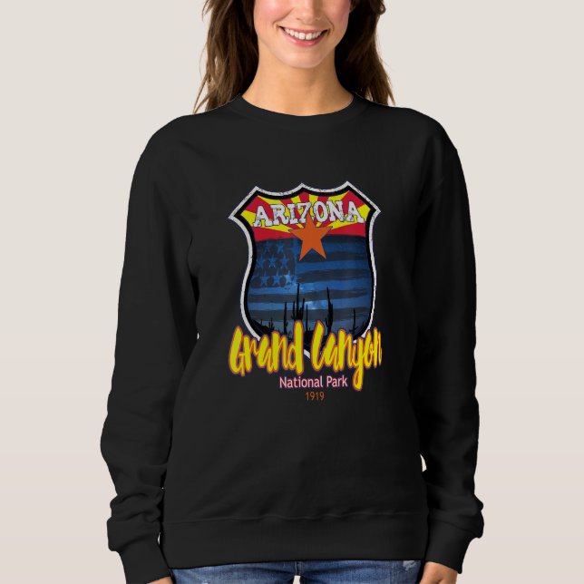 Arizona Grand Canyon National Park Flagga Design S T Shirt (Framsida)
