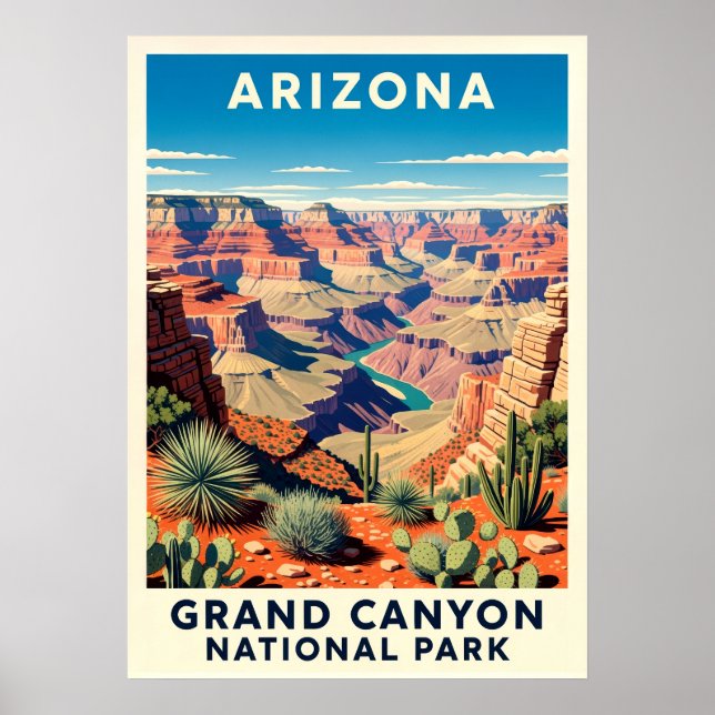 Arizona Grand Canyon nationalpark V01 Poster (Framsidan)